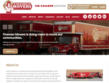 Tablet Screenshot of firemenmovers.com
